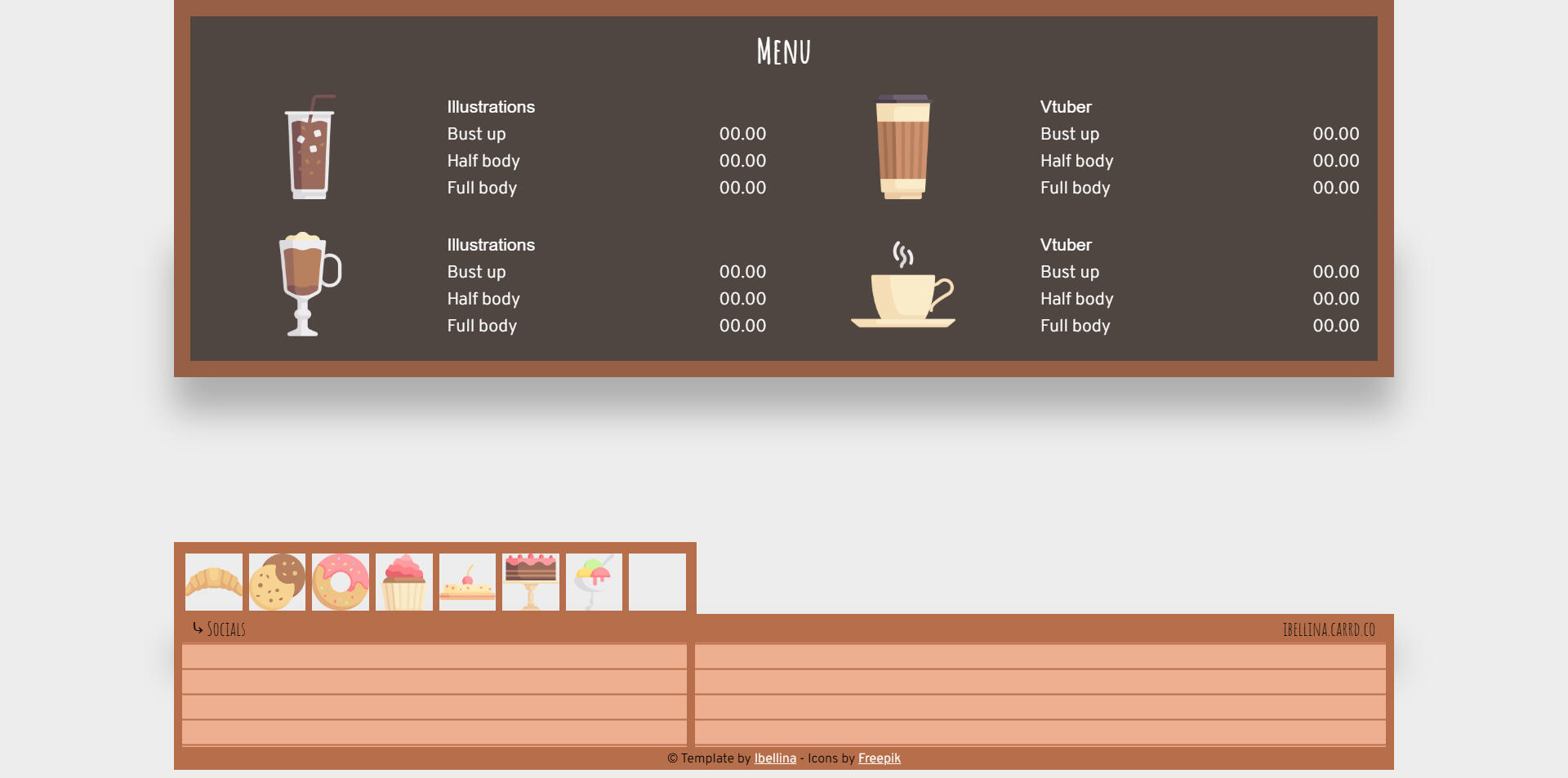 [F2U] Carrd template #7 - &quot;Café&quot;
